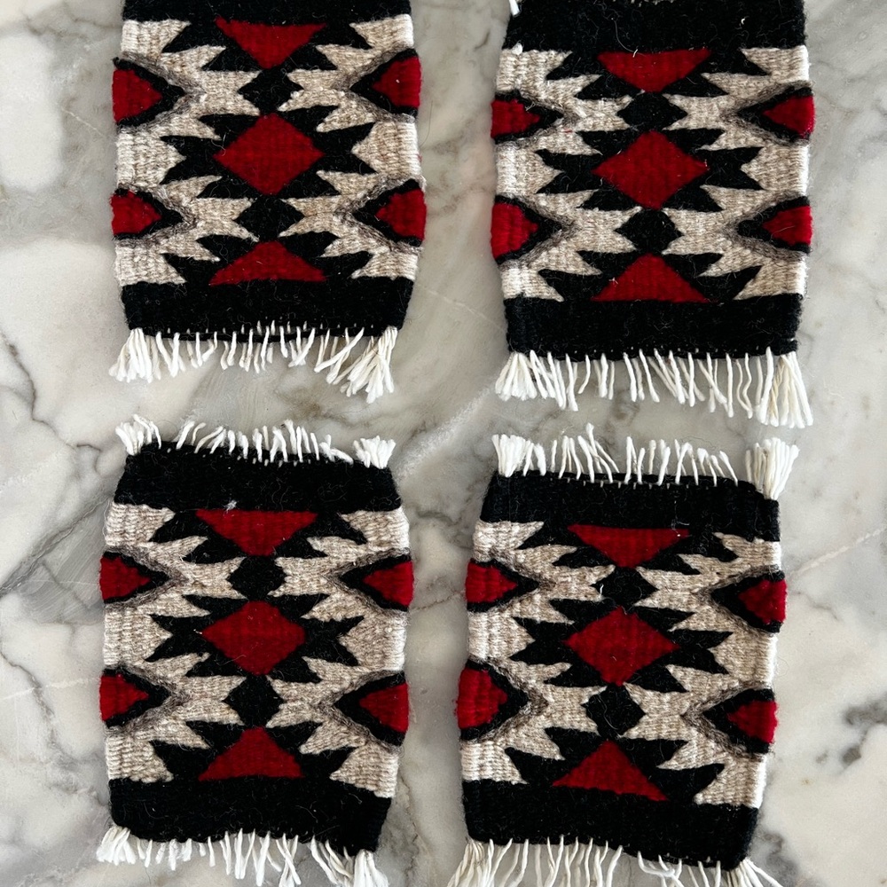 Geometric Wool Southwest Patterned Coasters - Picture 2 of 5